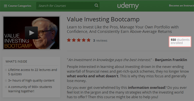 Value Investing Bootcamp online video course
