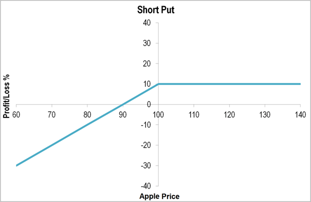 Put Option Payoff Diagram AAPL