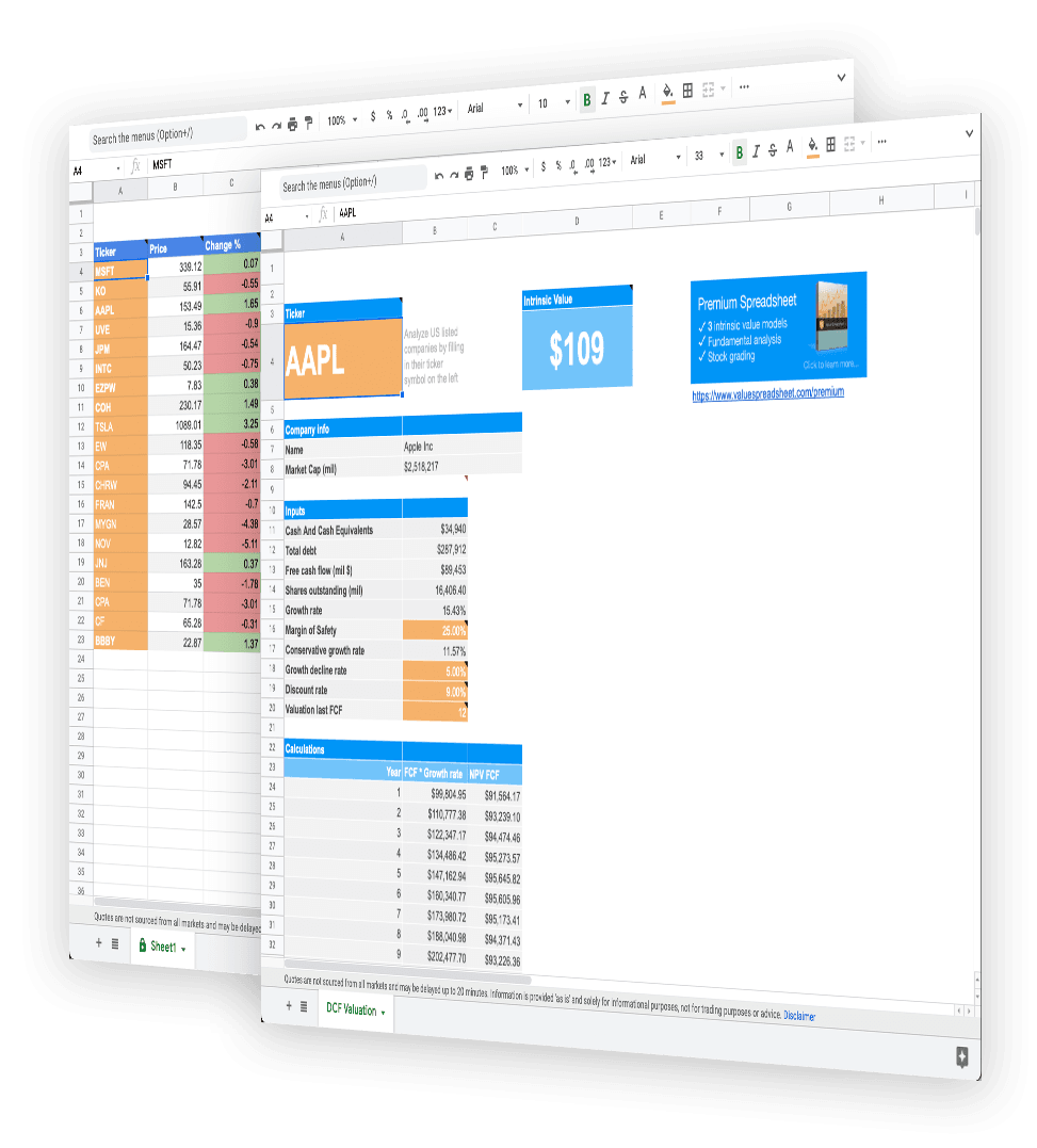 Free Spreadsheets